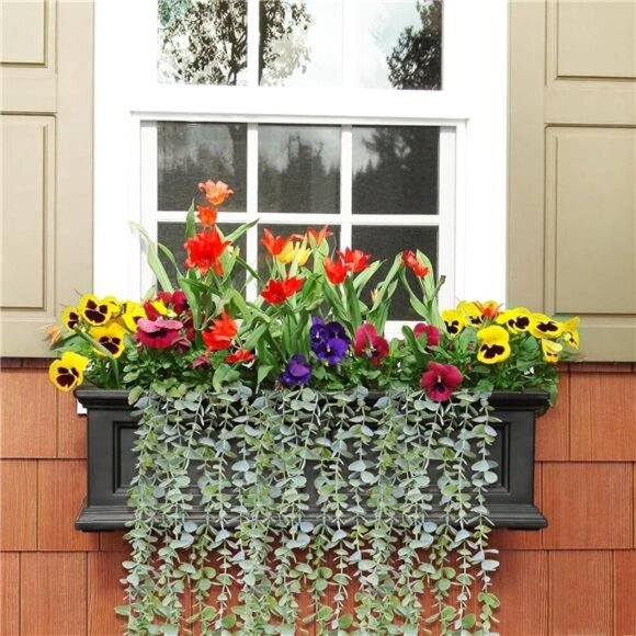 Fake Hanging Plants in Pots Artificial Ivy Vine Leaves for Home Kitchen Garden - Picture 4 of 8